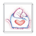 Магнит 6.5 x 6.5 см kitty
