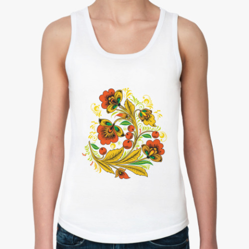 Женская майка с принтом  Русский народный узор