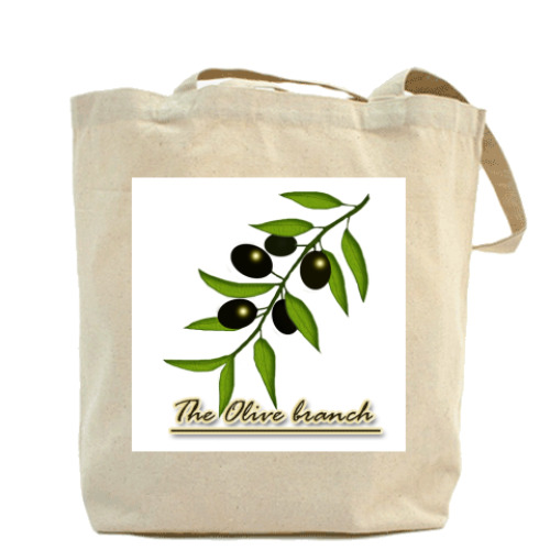 Сумка шоппер с принтом Маслины