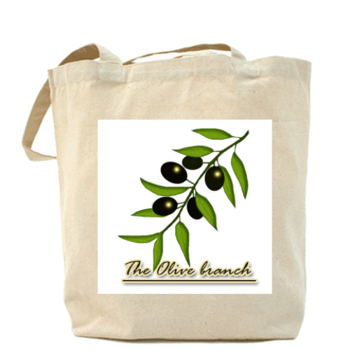 Сумка шоппер с принтом Маслины