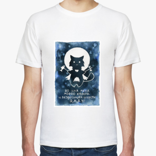 Футболка с принтом Cat God