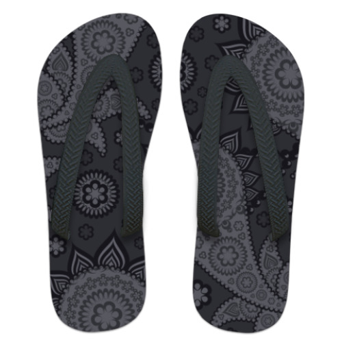 Шлепанцы (сланцы) с принтом  'Узоры'