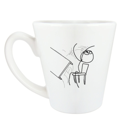 Чашка Латте с принтом angry