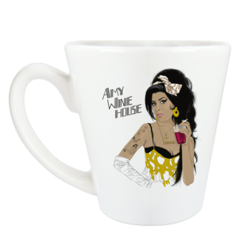 Чашка Латте с принтом Amy Winehouse