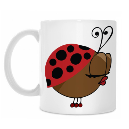 Кружка с принтом Леди Божья коровка