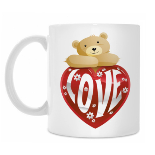Кружка с принтом Bear Love