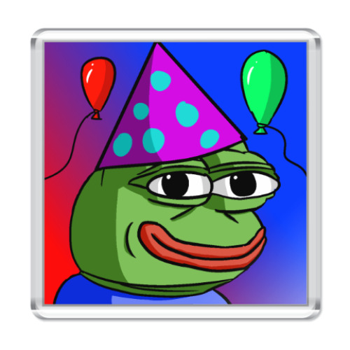 Магнит с принтом Sad Frog