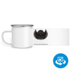 Кружка металлическая белая (круговая запечатка)