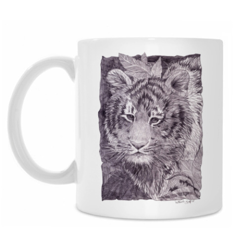 Кружка с принтом Тигр