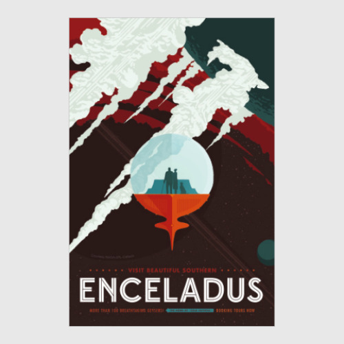 Постер с принтом Visit beautiful southern Enceladus