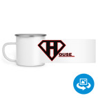 Кружка металлическая белая (круговая запечатка)