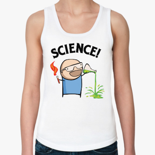 Женская майка с принтом Science! Ботан