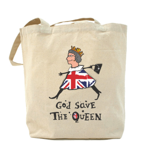 Сумка шоппер с принтом 'Королева'