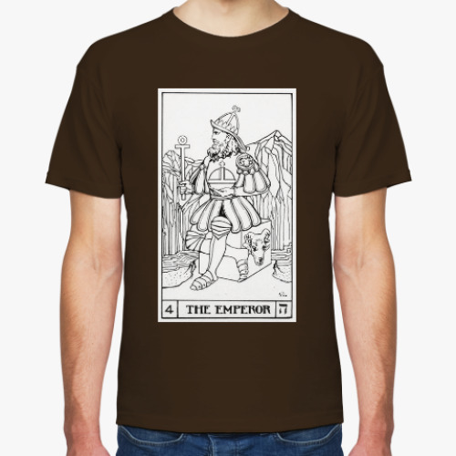 Футболка с принтом Карта таро император
