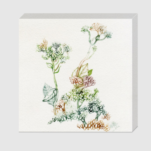 Холст с принтом Акварельные цветы