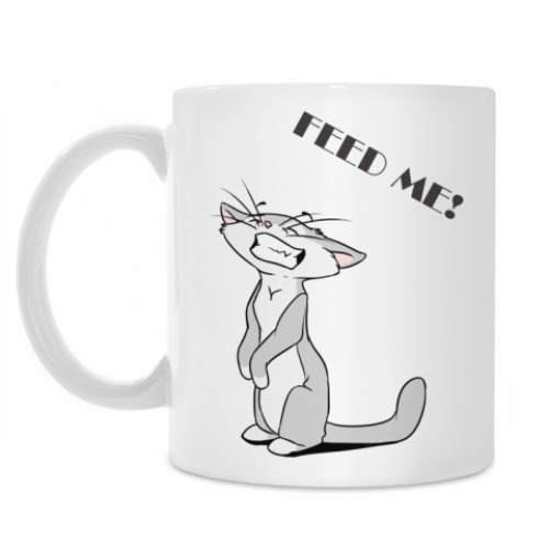 Кружка с принтом Feed me
