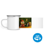 Кружка металлическая белая (круговая запечатка)