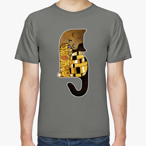 Футболка с принтом Кот арт в стиле модерн