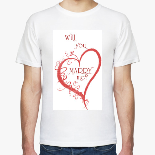 Футболка с принтом MARRY ME