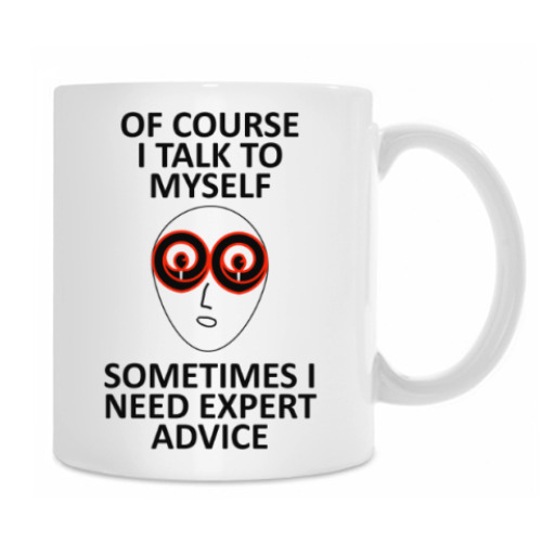 Кружка с принтом I TALK TO MYSELF