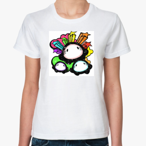 Классическая футболка с принтом CUTE