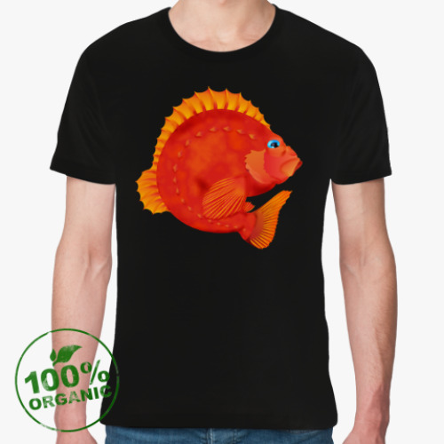 Футболка из органик-хлопка с принтом Морской окунь