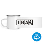 Кружка металлическая белая (круговая запечатка)