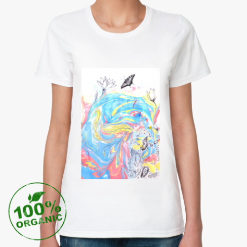 Женская футболка из органик-хлопка с принтом Прорастание