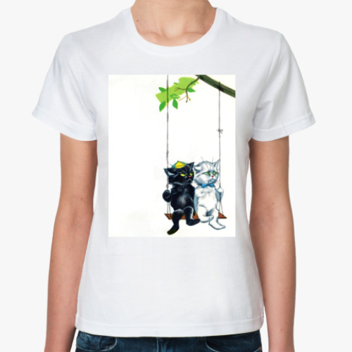 Классическая футболка с принтом 'Любовь'