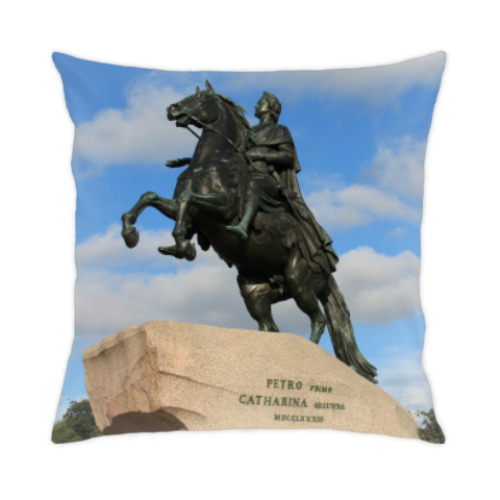 Подушка с принтом Медный всадник