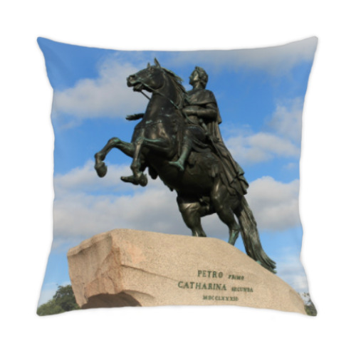 Подушка с принтом Медный всадник