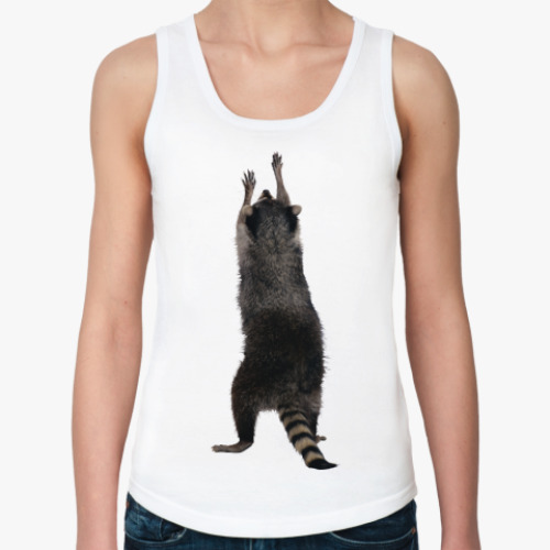 Женская майка с принтом Енот