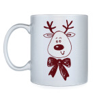 Кружка серебристая Рождественский олень