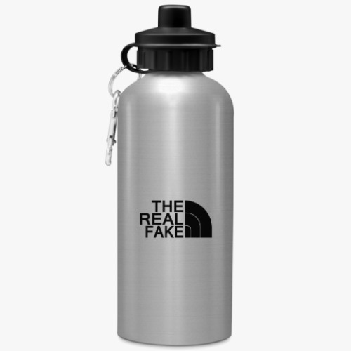 Бутылка с карабином (500 мл) с принтом The North Face(пародия)