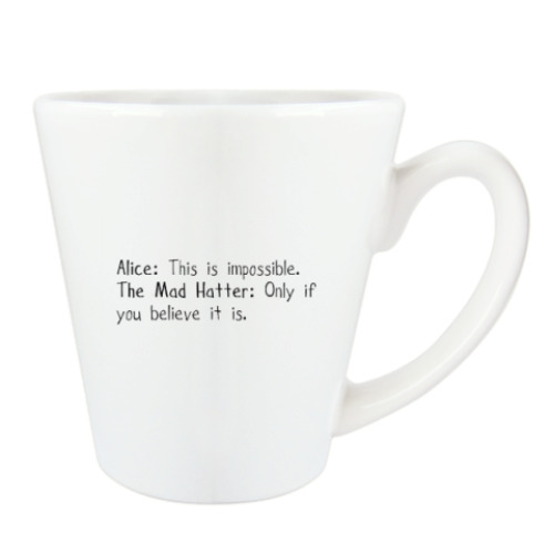 Чашка Латте с принтом Алиса в стране чудес/ Alice in wonderland