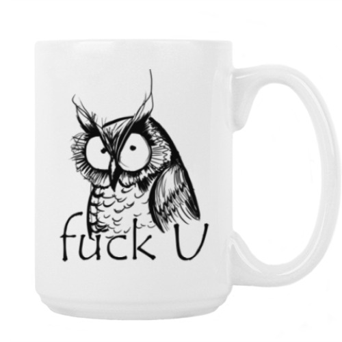 Кружка с принтом Фак ю