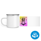 Кружка металлическая белая (круговая запечатка)