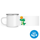 Кружка металлическая белая (круговая запечатка)