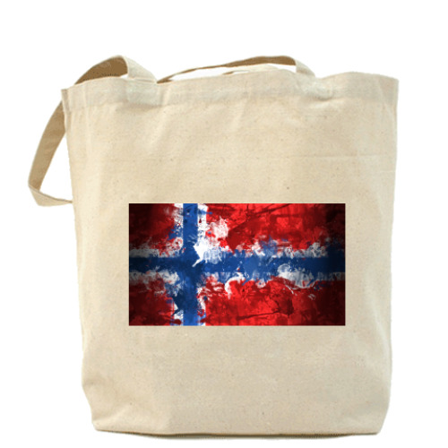 Сумка шоппер с принтом  'Норвежский флаг'