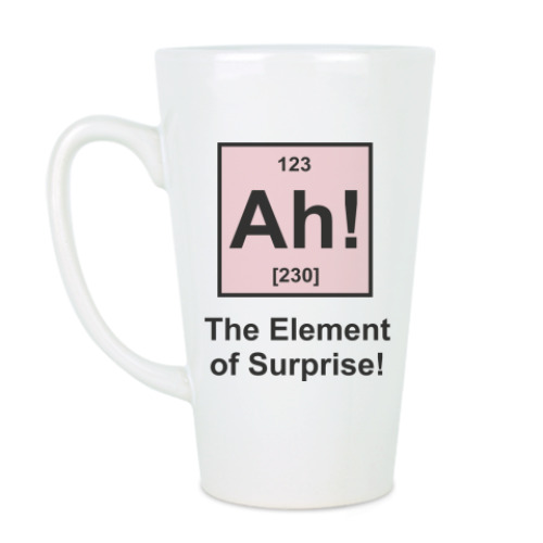 Чашка Латте с принтом Ah!