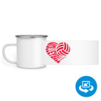 Кружка металлическая белая (круговая запечатка)