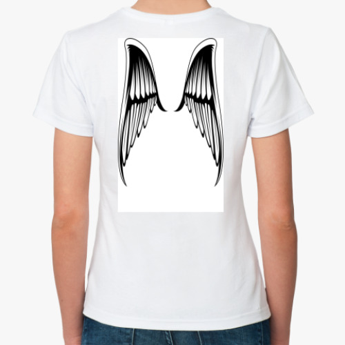 Классическая футболка с принтом  99% angel