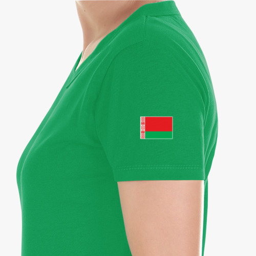 Женская футболка с принтом Беларусь. Государственный Флаг