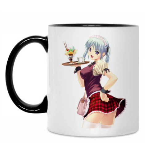 Кружка с принтом Anime girls ><