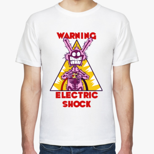 Футболка с принтом Warning Eletric Shock