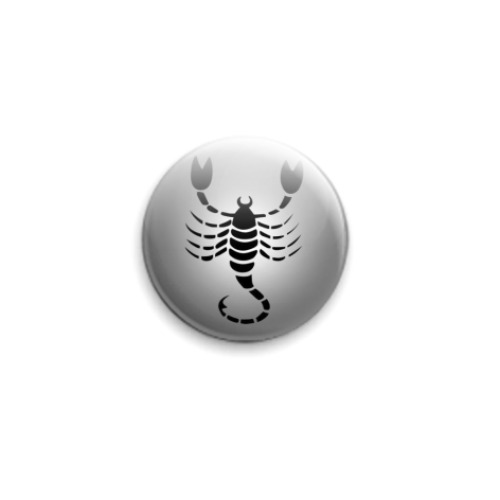 Значок 25мм с принтом Скорпион
