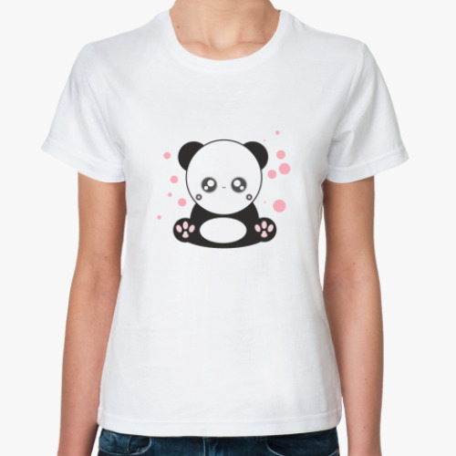 Классическая футболка с принтом  Panda