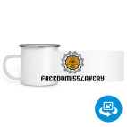 Кружка металлическая белая (круговая запечатка)