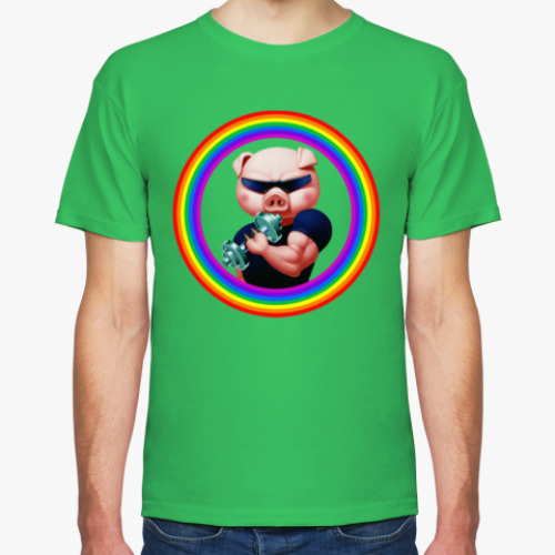 Футболка с принтом Iron Pig