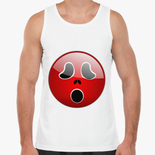 Майка с принтом Смайл-призрак